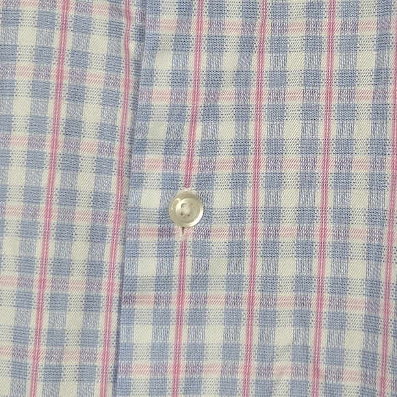 Pronto UOMO Men's Cotton Non Iron Slim Fit Plaid Button Down Shirt Size 18 32/33 - Picture 4 of 8